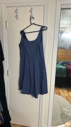 Navy Blue Polka Dot Sundress 2XL