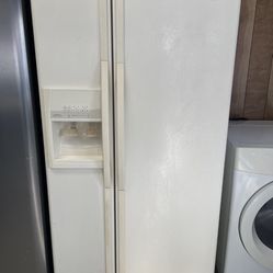Whirlpool 33” Side by Side Cream Colored  Refrigerator