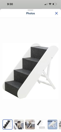 4-Step Wooden Dog/Pet Stairs- Carpeted