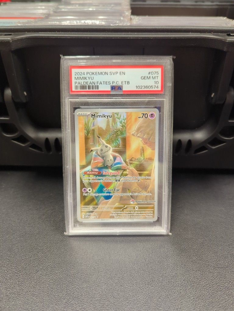 2024 Pokémon Mimikyu Paldean Fates Pokémon Center Psa 10