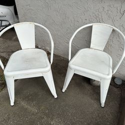 Vintage Metal Outdoor Kids Chairs
