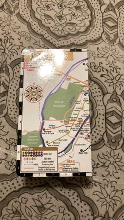 Pocket size Paris metro map