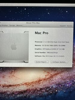 MacPro 2 x 2.66 CHa Dual-Core Intel Xeon