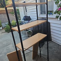 Shelf with extra shelves