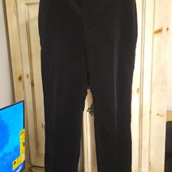 Talbots Black Velvet Chatham Womens Pants Size 8 Side Zip 