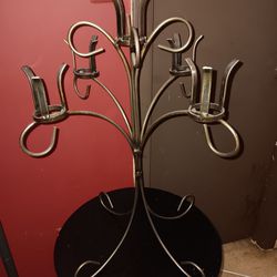 25" Inch 5 Tier Metal candelabra For Glass Pillars And Candles 