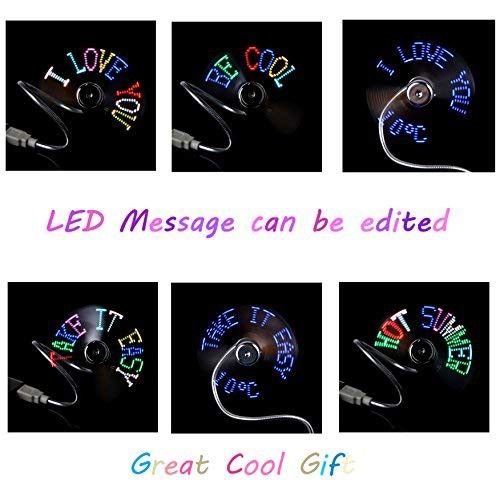 USB LED RGB Programmable Fan for PC Laptop Notebook Desktops Flexible Gooseneck Mini USB Programmable Fan