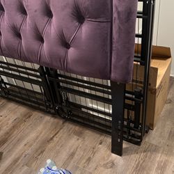 Purple Queen Headboard And Bed Frame Located Here In Raleigh