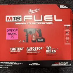 MILWAUKEE M18 ROTARY HAMMER KIT DRILL 2912-22