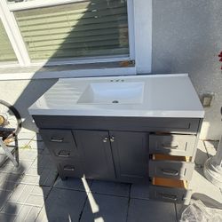 Vanity Sink   New 50 Inch Long 22 Wide  And 36 High 