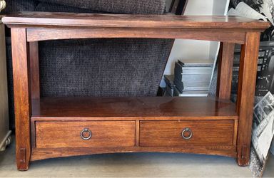 Mission style entryway table