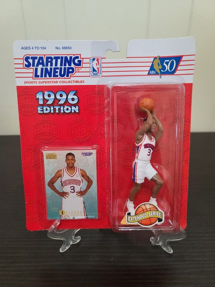 Allen Iverson Rookie 76ers NBA Starting Lineup figure 