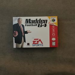 Madden Football 64 Mint For N64 In Box