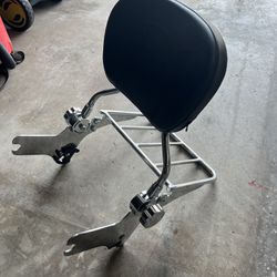 Harley Adjustable Backrest And Rack  