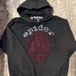 Spider rhinestones black and red 