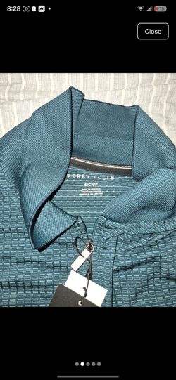 Perry Ellis Polo-Zip Up Shirt 👕 👌