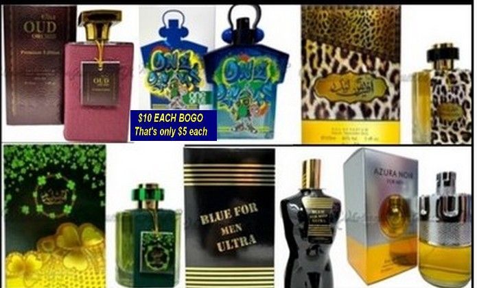 Gift ideas for men and women Fragrances and colognes MAY Sale buy one get on free T W Flea Market indoors booth 66