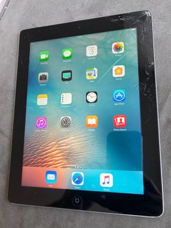 APPLE A1458 iPad 4 Black 32GB Wi-Fi cracked lcd but still works fine