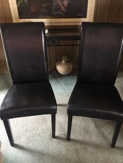 Dining chair black set of 2