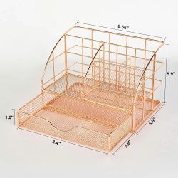 ✨ Rose Gold Desk Organizer & Office Accessories Set – Multi-Functional ✨