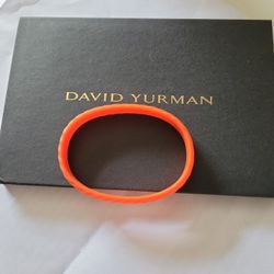 David Yurman Orange Limited Edition Bracelet (Medium) Brand New + Ring Sizer