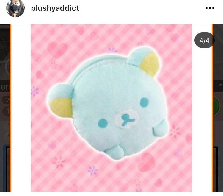 Rilakkuma soft Macron XL blue cushion plush