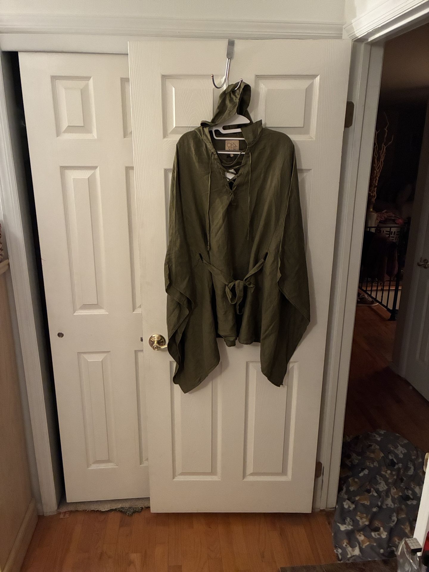 Olive Green Poncho Shirt
