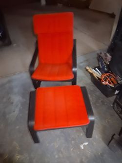 Chair and footstool