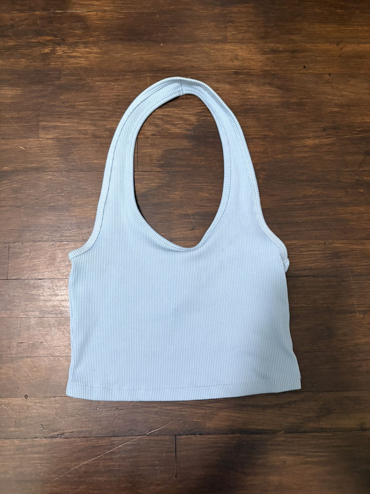 blue halter top