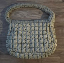 Green Quilted Puffer Hobo Shoulder Bag Purse Wild Fable
