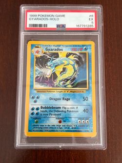 1999 Vintage Pokemon Gyarados Holo #6/102 PSA 5 EX