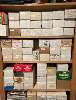 49 Complete sets of baseball & football cards for sale
