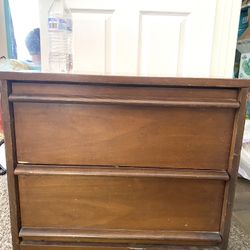 Mid Century End Table Drawers.