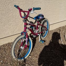 Kid’s blue and pink bike