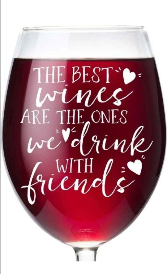 NEW! Best Friends Wine Glass