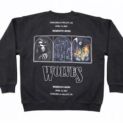 Darc Sport Wolves Club Memento Mori Crewneck Black Small NWT