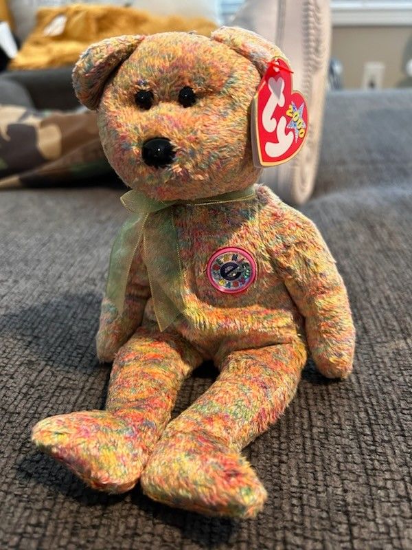 Ty Beanie Baby Speckles - MWMT (Bear Internet Exclusive 2000)