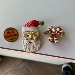 Vintage Christmas brooches
