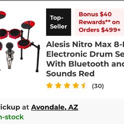 Alesis Nitro Max 8‑Piece Electronic Drum Kit