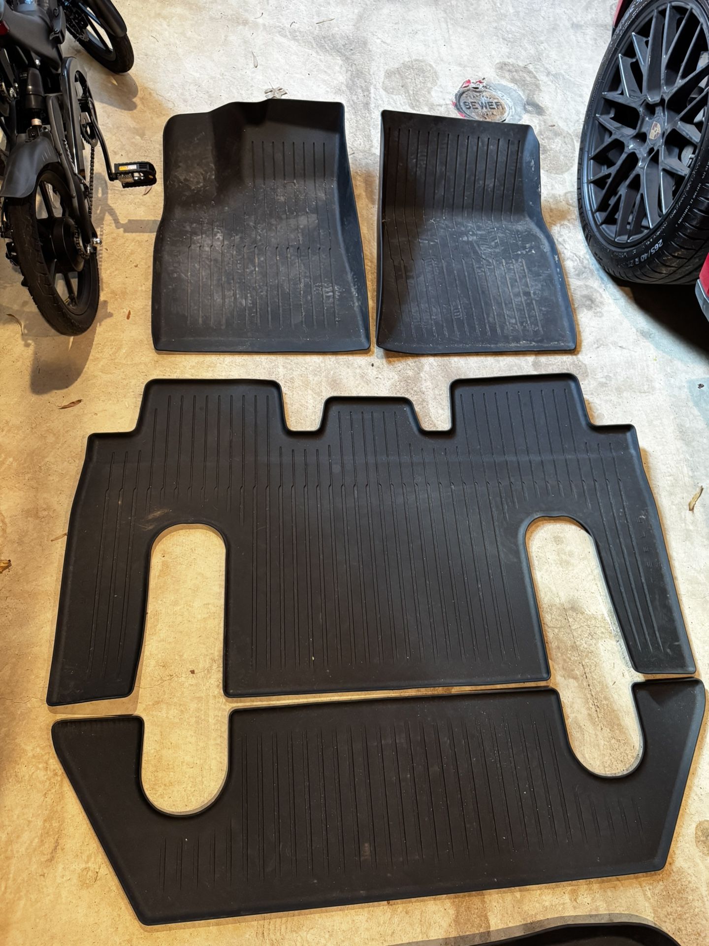 Used Tesla Model X All Weather Floor Liners - 6 Seat Configuration