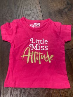 New no tags girls shirt miss attitude size 12 months crazy Jack #8