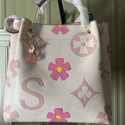 Women Hand Bag With Hand Painted Accents