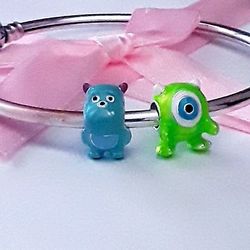 S925 MIKE WASOWSKI + SULLY MONSTERS INC. CHARMS PANDORA COMPATIBLE 