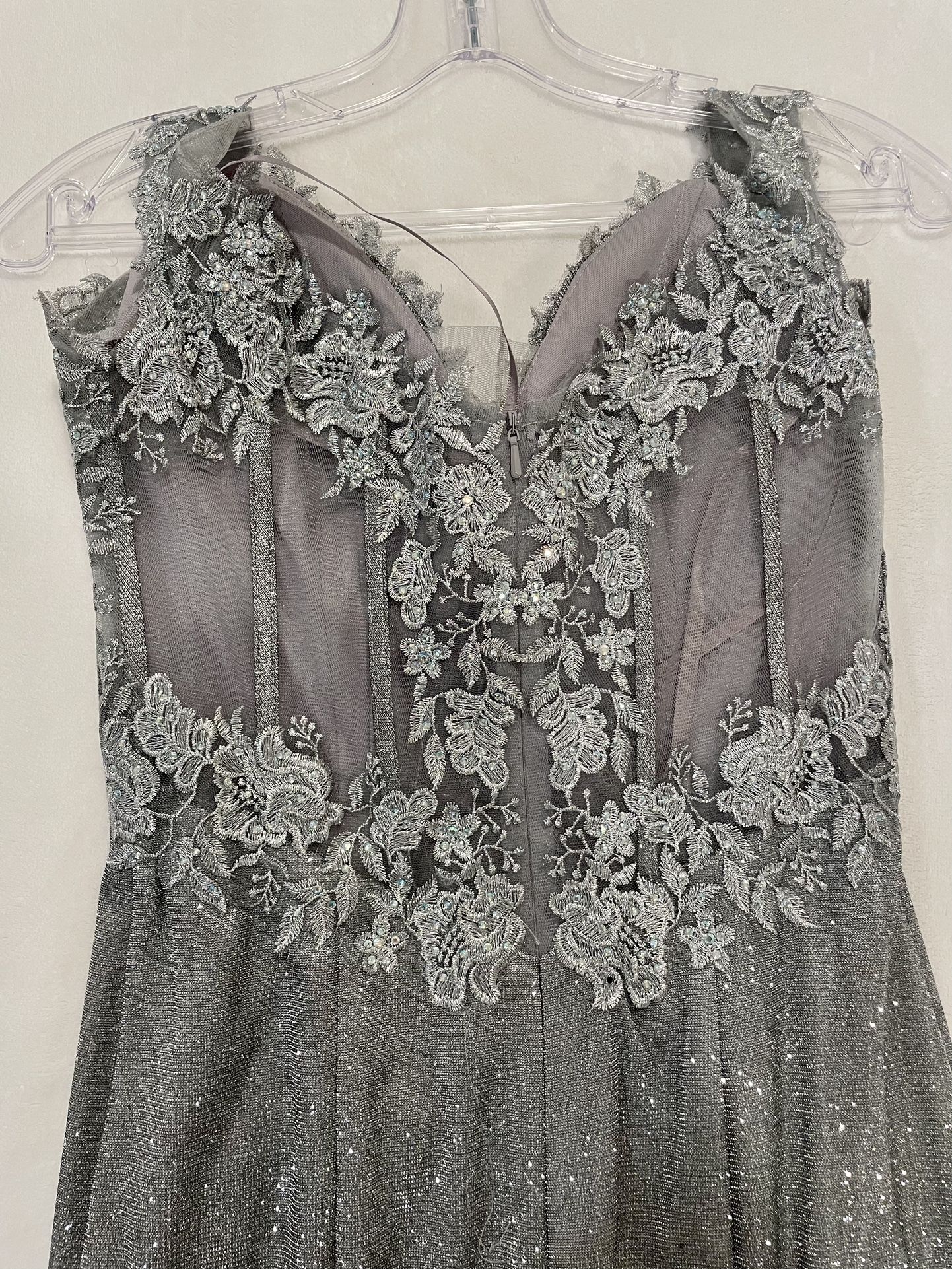 Silver Sparkling Gala Corset Dress