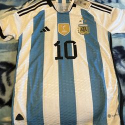 Messi Argentina Player Jersey 3 Star 