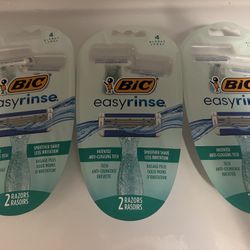 BIC easyrinse Disposable razor 3 for $11