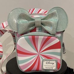 Disney Loungefly Peppermint Swirl Bag with Mouse Ears