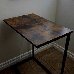 Gilsum Wood C Table End Table with Metal Base for Sofa, Bed Side