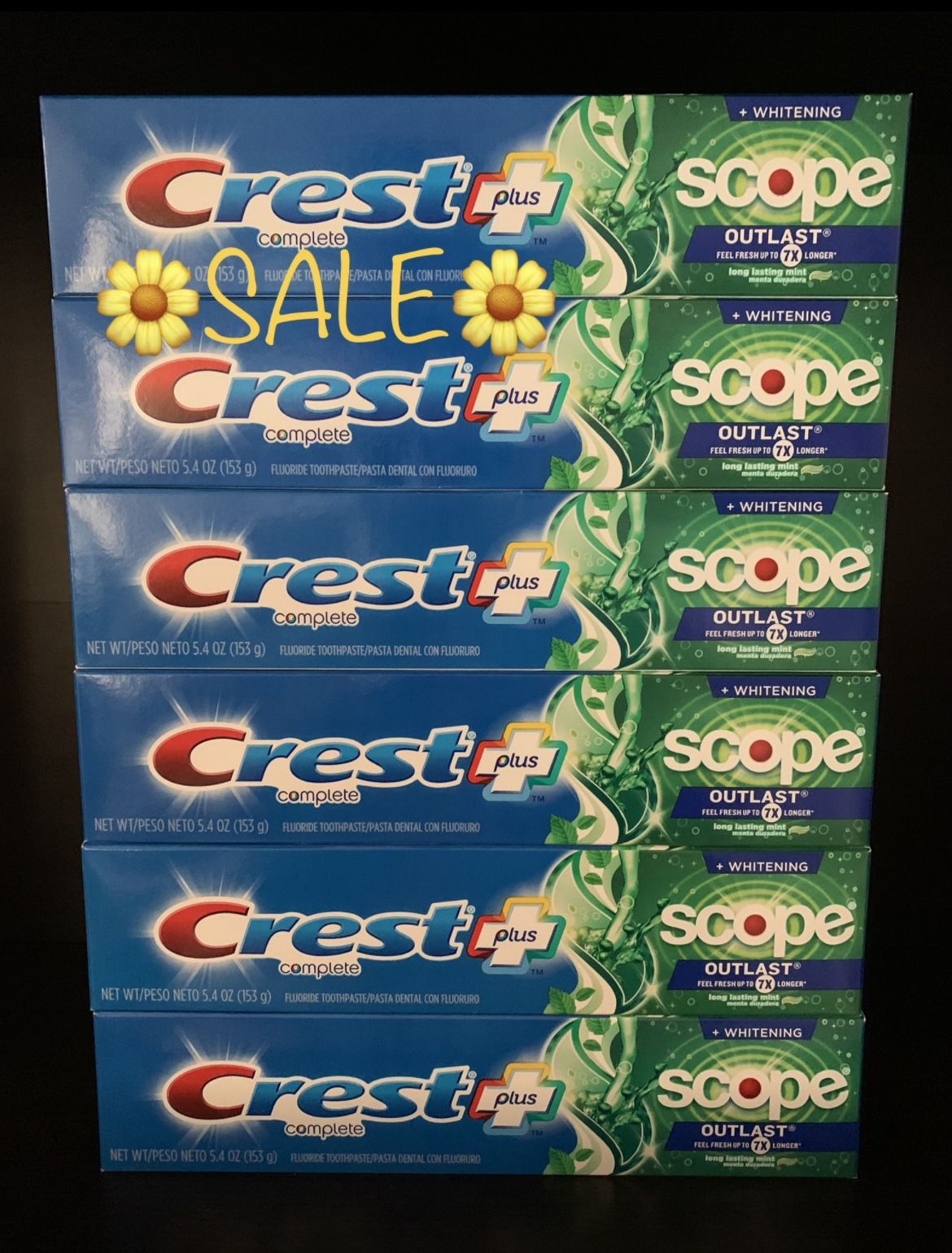 NOW $11.99 ➡️ (PACK OF 6) CREST TOOTHPASTE