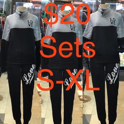 Ladies hoodies sets inside fleece